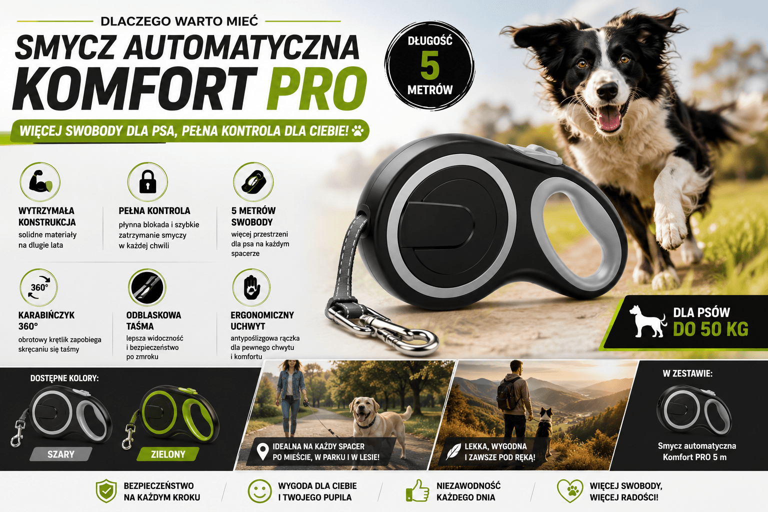 🦮Smycz Automatyczna Komfort PRO🦮