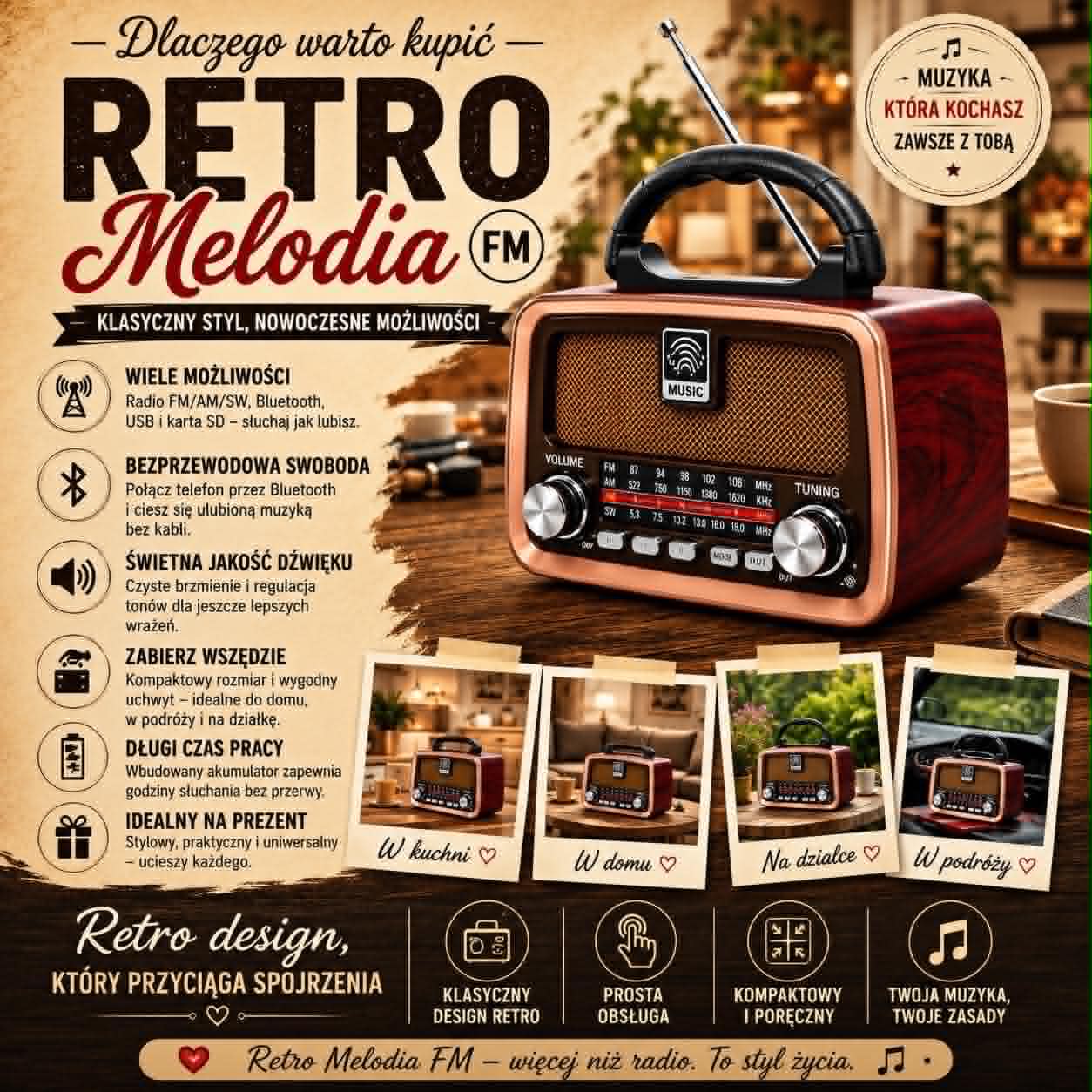 🎶RETRO MELODIA FM-RADIO PRZENOŚNE🎶