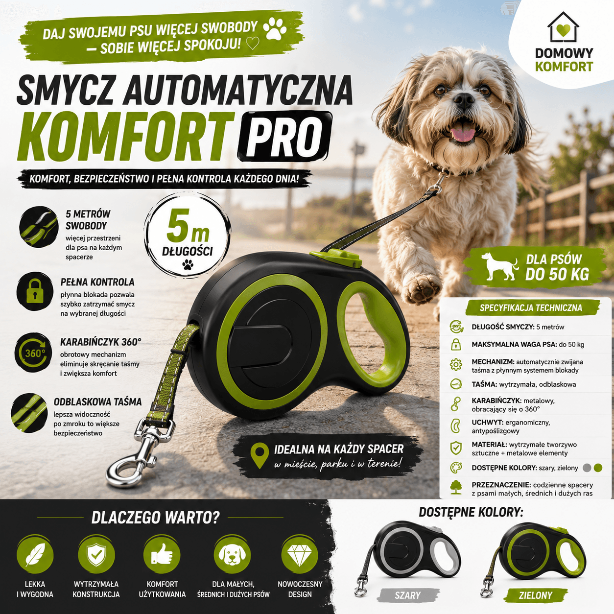 🦮Smycz Automatyczna Komfort PRO🦮