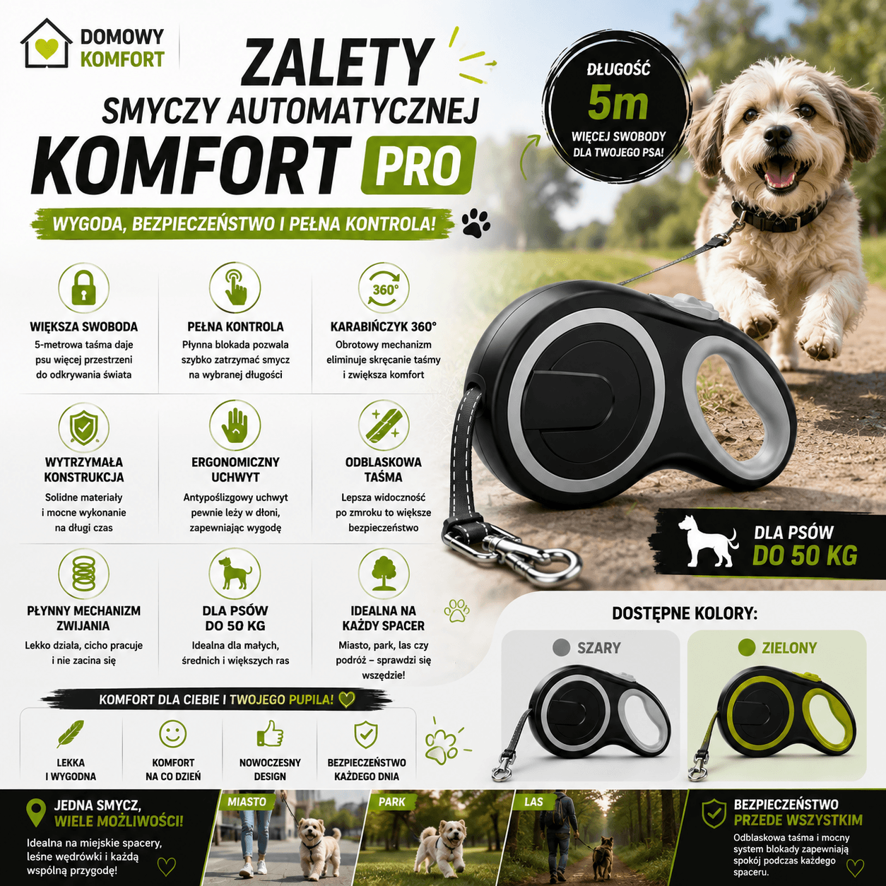 🦮Smycz Automatyczna Komfort PRO🦮