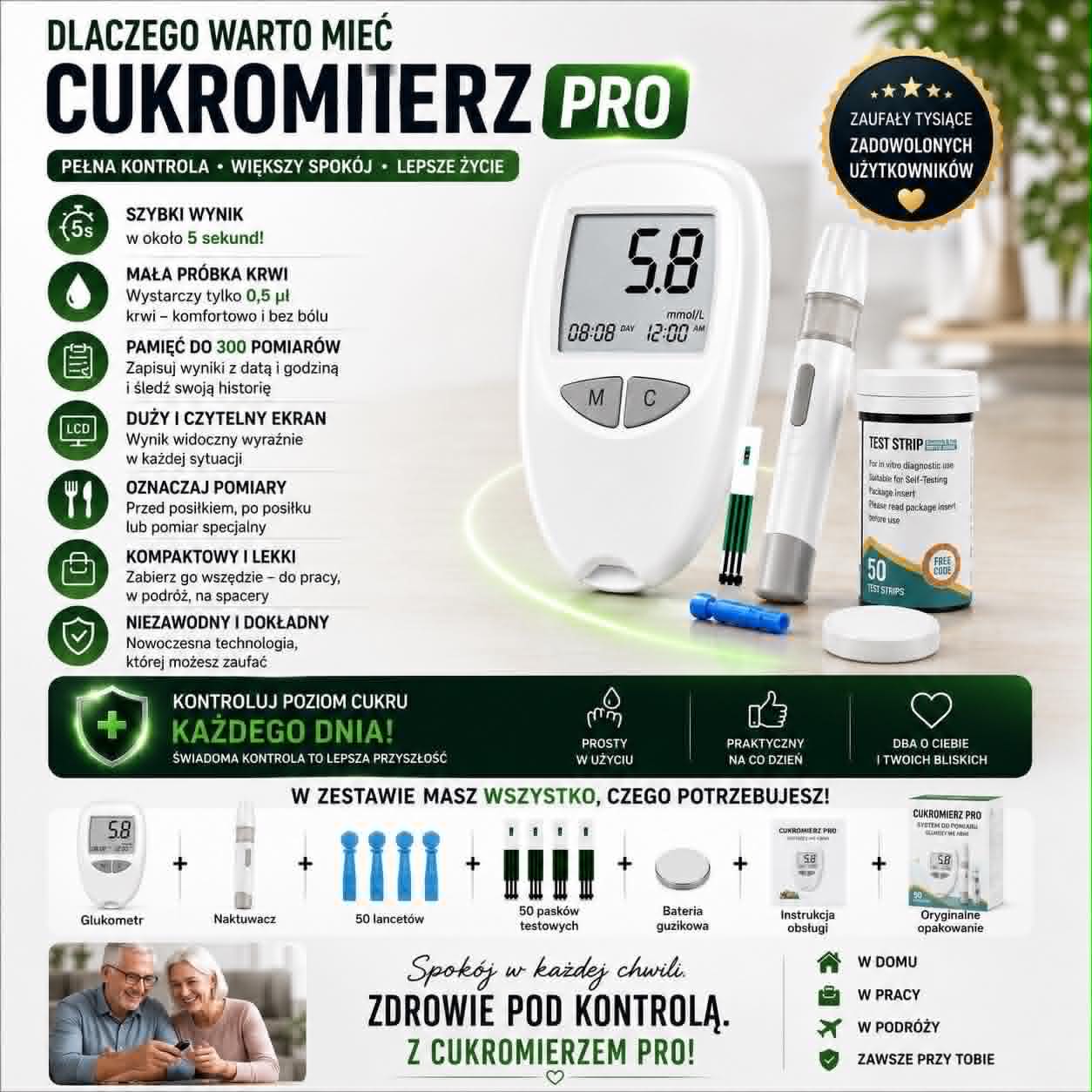 🩸CukroMierz PRO – Szybki pomiar poziomu glukozy🩸