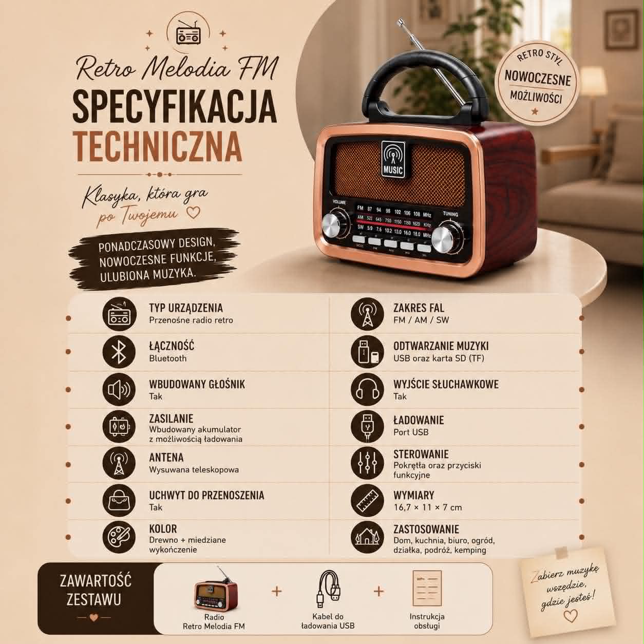 🎶RETRO MELODIA FM-RADIO PRZENOŚNE🎶