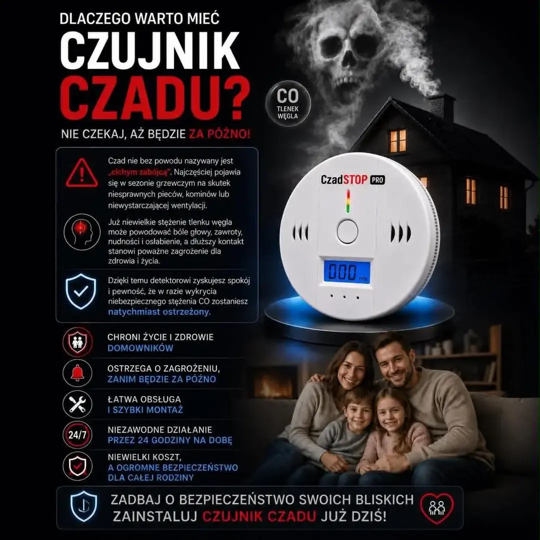 Dlaczego warto mieć czujnik czadu?
